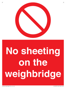 No sheeting on the weighbridge